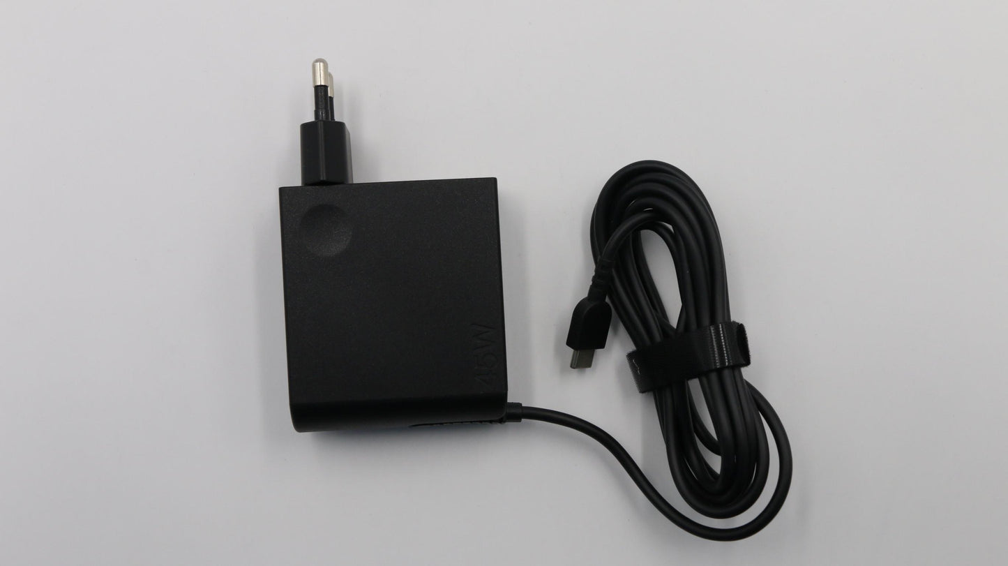 Lenovo 45W AC Adapter, Type-C, 2-Prong, Black - 00HM644