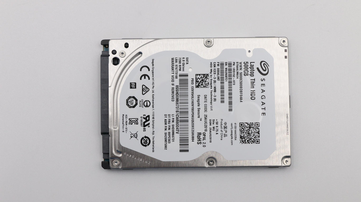 Lenovo 2.5In 500G 7200 Fips Hdd Dt Fr - 00PC563