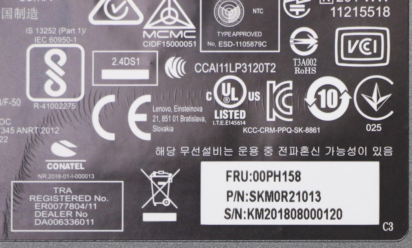 Lenovo Liteon Sb8861 2.4G Km Kit Iron - 00PH158