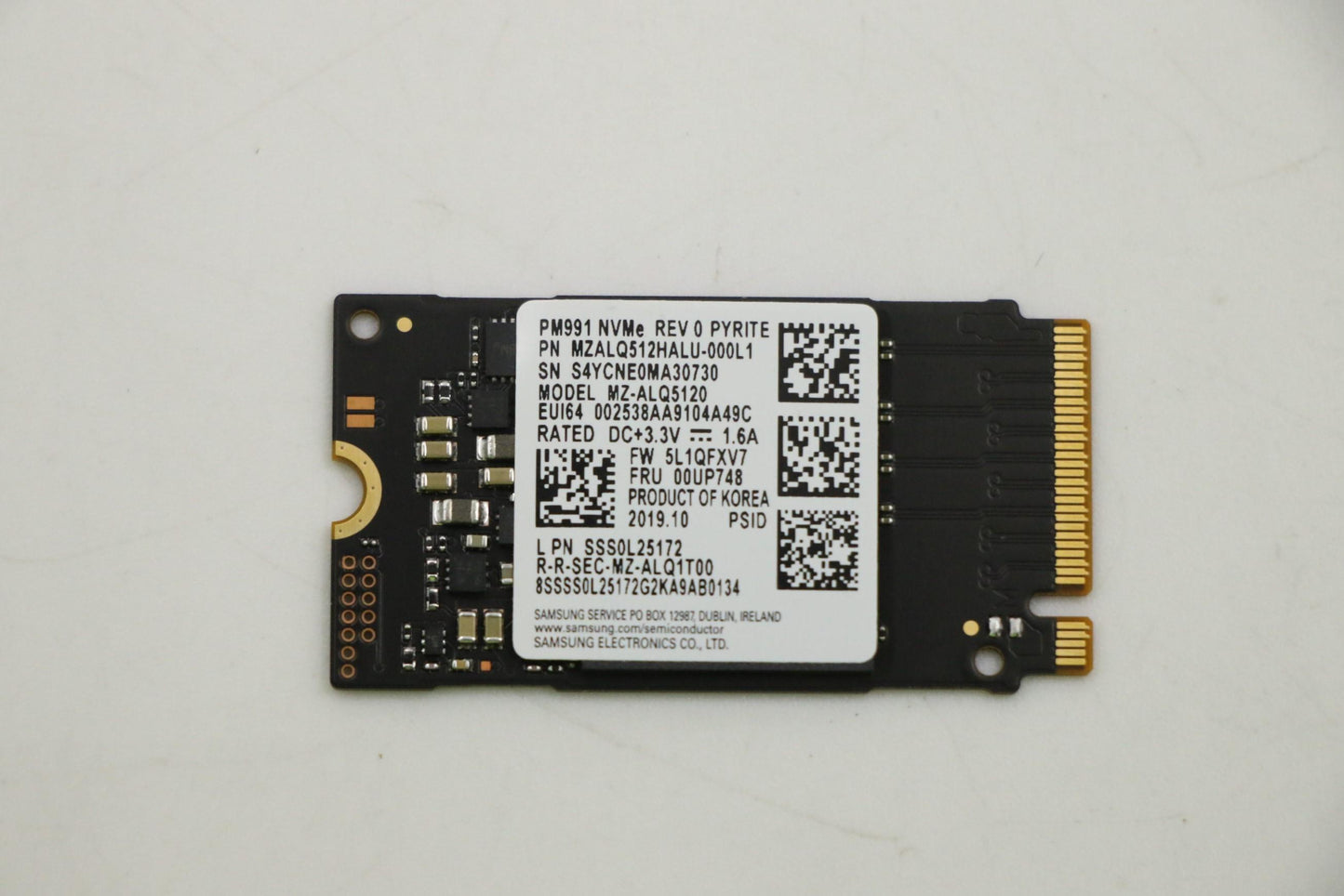 Lenovo 512GB SSD, M.2, PCIe 3x4, Toshiba - 00UP698