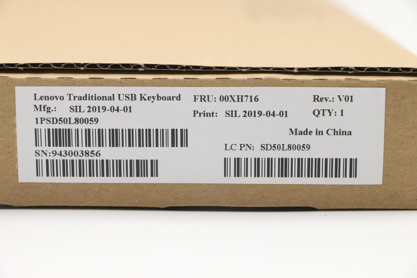 Lenovo Liteon Sk8827 Usb Kb Blkrom - 00XH716