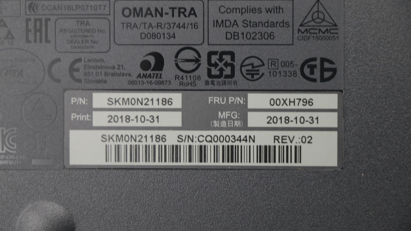 Lenovo Keyboard and Mouse, Wireless, USA English, Black, Non-Backlight - 00XH796