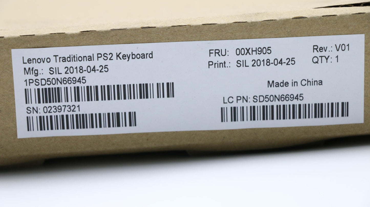 Lenovo Ps2 Trdtnl Kb Bk Den - 00XH905