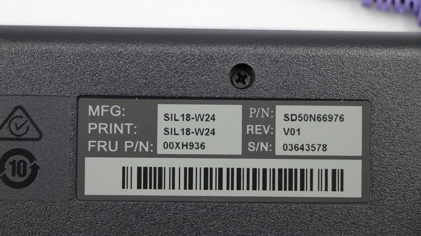 Lenovo Ps2 Trdtnl Kb Bk Slv - 00XH936