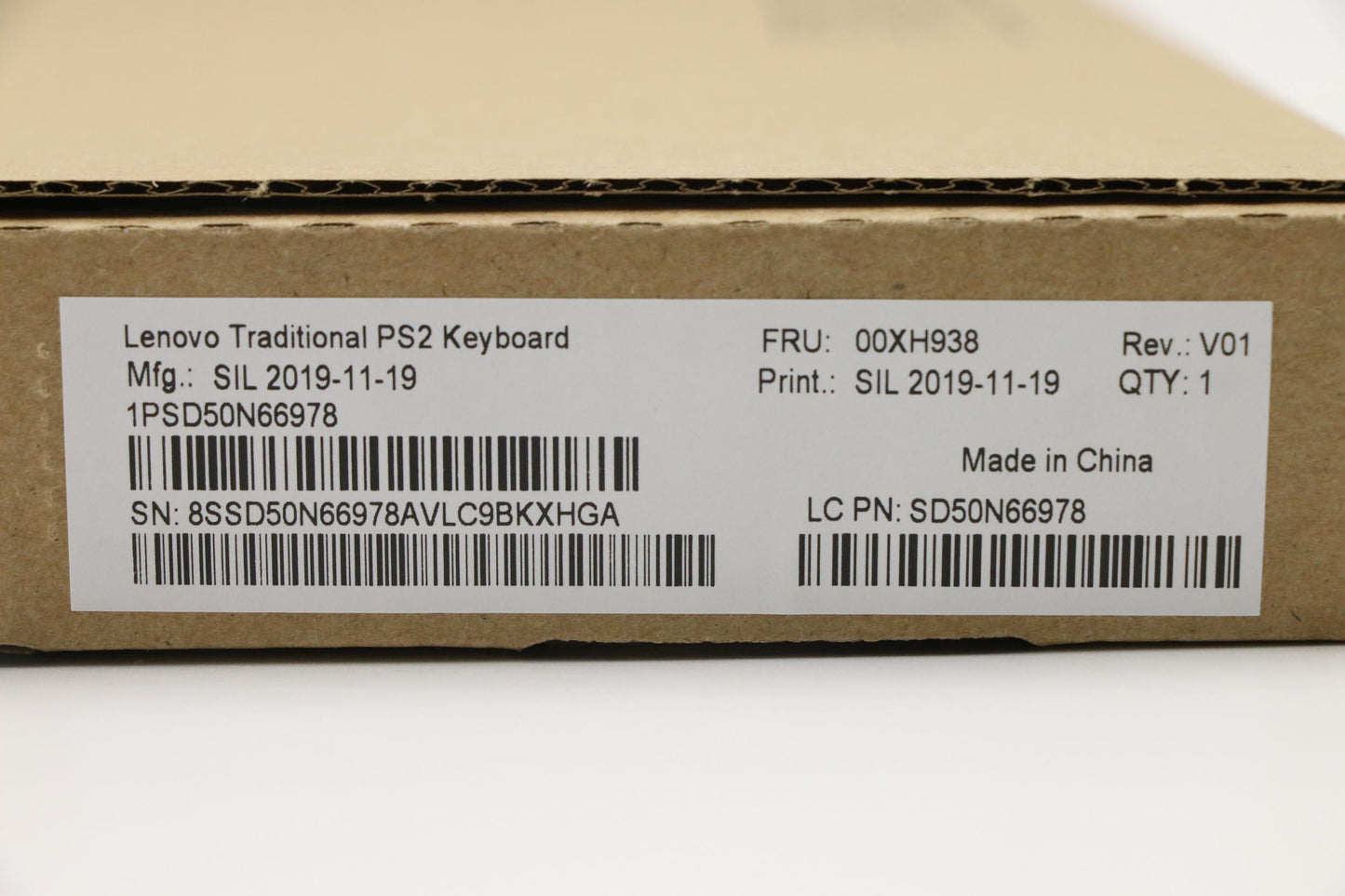 Lenovo Ps2 Trdtnl Kb Bk Lit - 00XH938