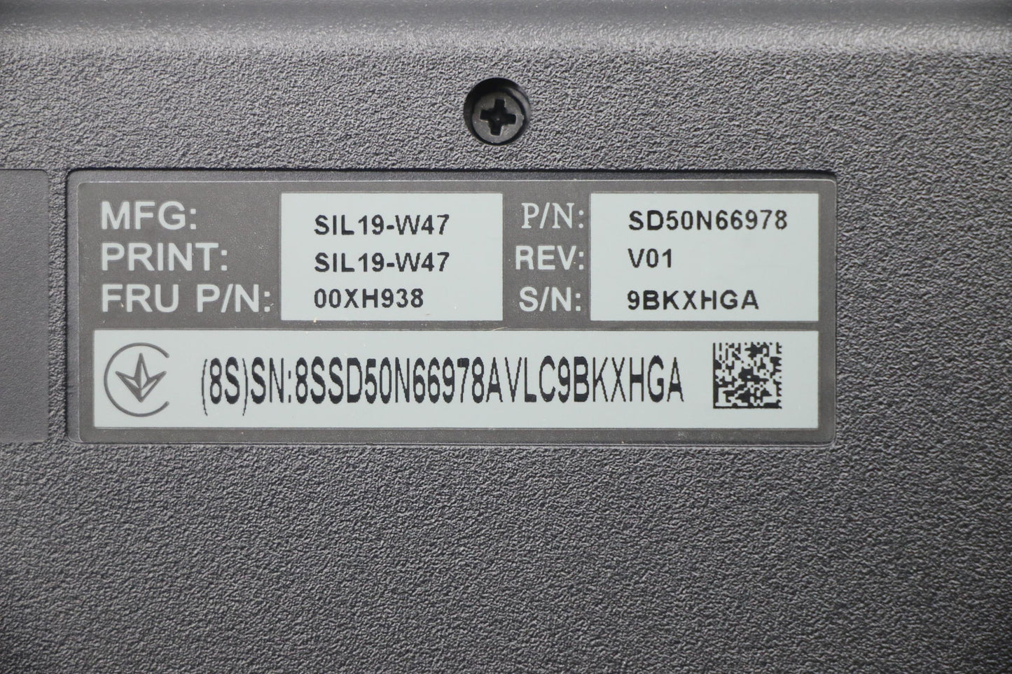 Lenovo Ps2 Trdtnl Kb Bk Lit - 00XH938