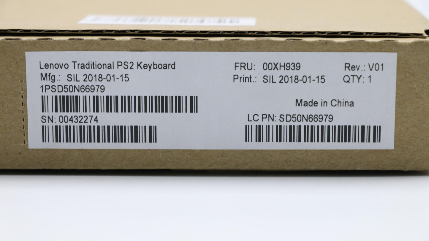 Lenovo Ps2 Trdtnl Kb Bk Ind Eng - 00XH939