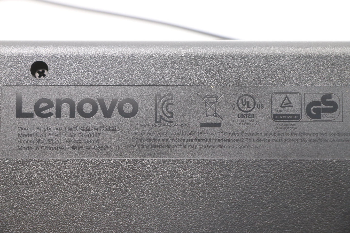Lenovo Ps2 Trdtnl Kb Bk Kaz - 00XH943