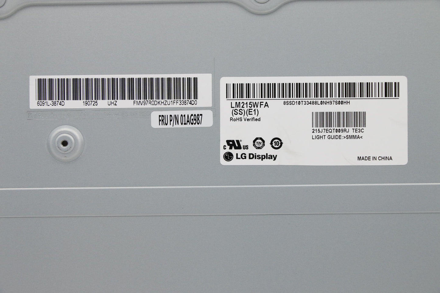 Lenovo 21.5" FHD Touch Display, Anti-Glare, IPS, 72% NTSC - 01AG987