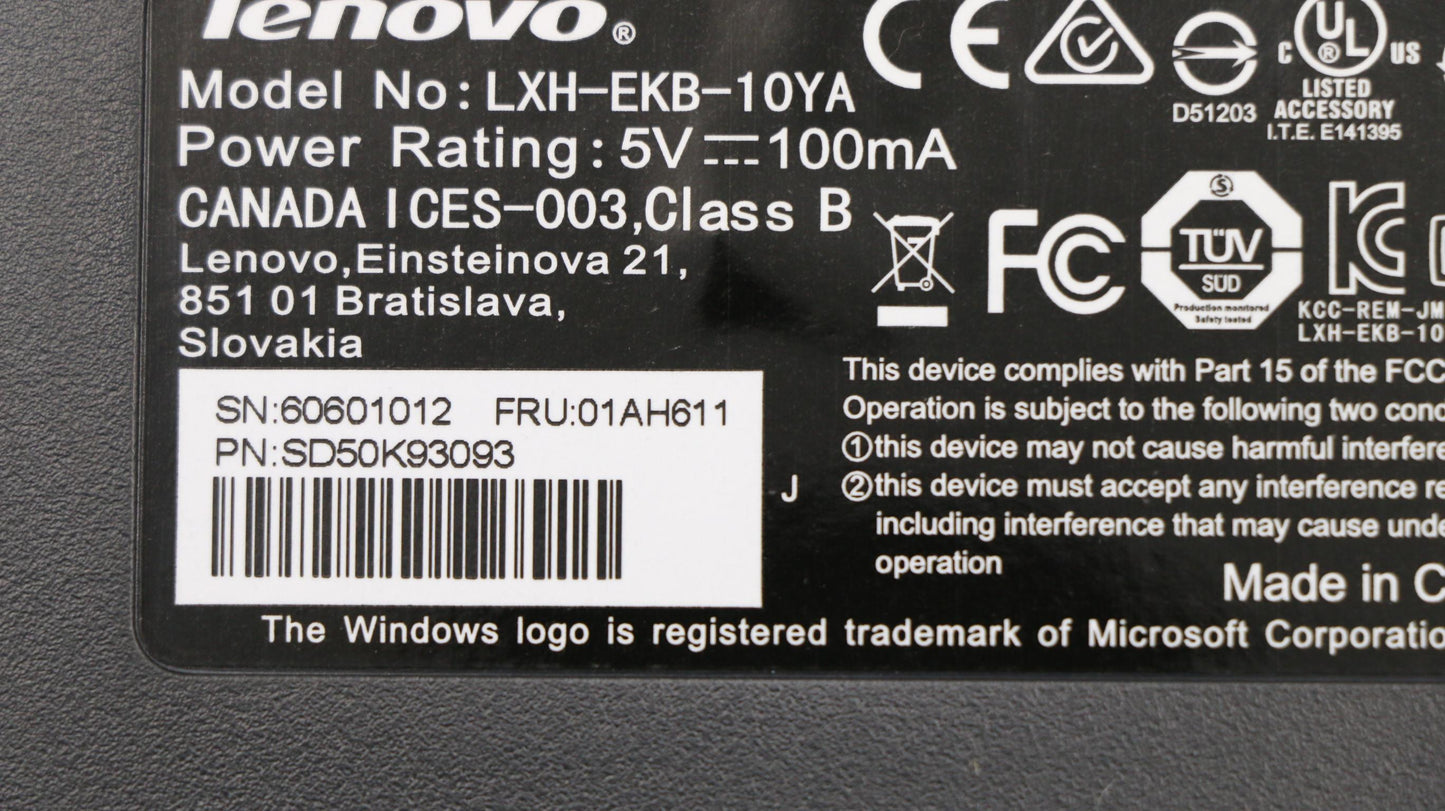 Lenovo Kb Keyboards External - 01AH611