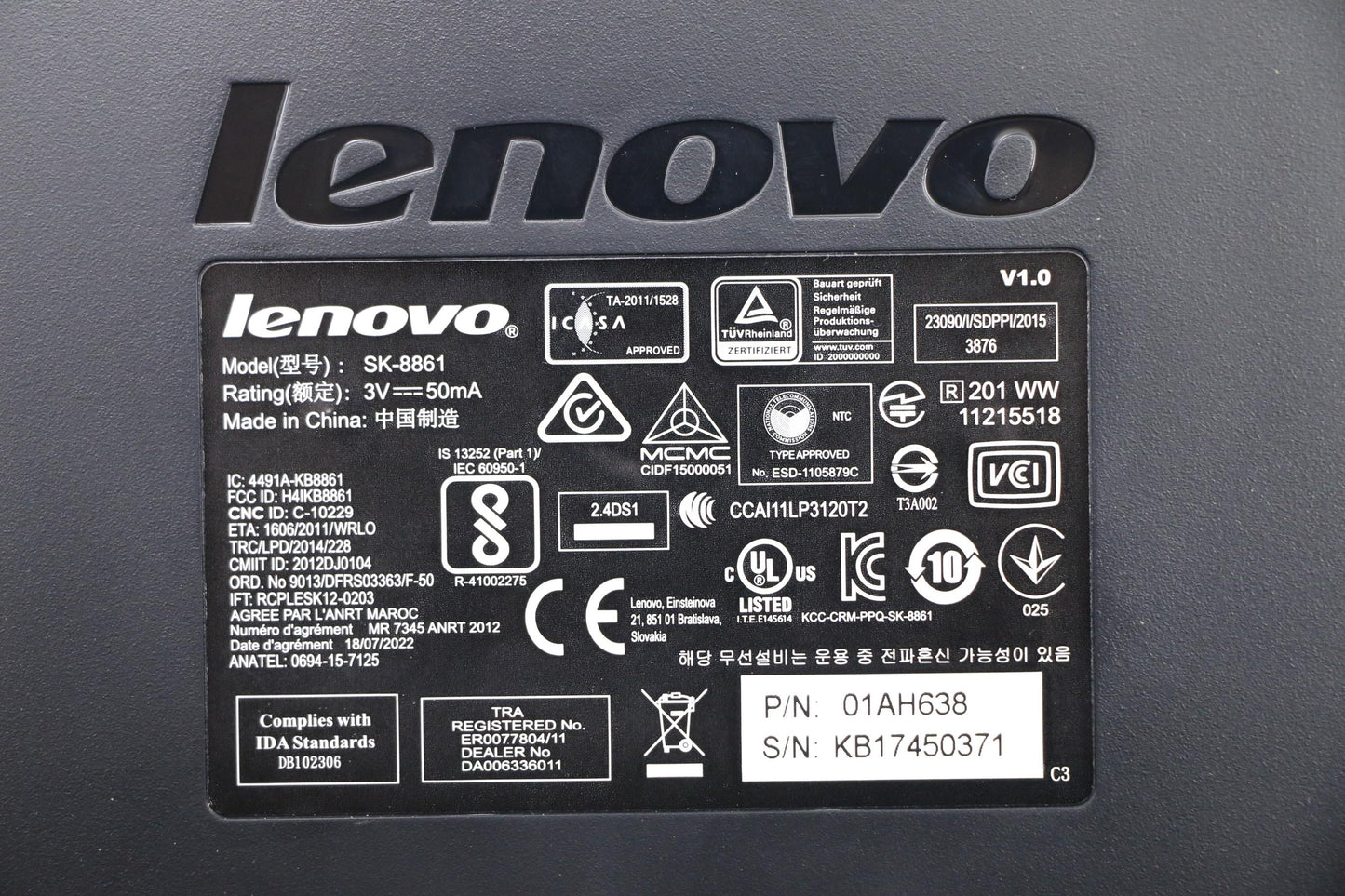 Lenovo Kb Keyboards External - 01AH638