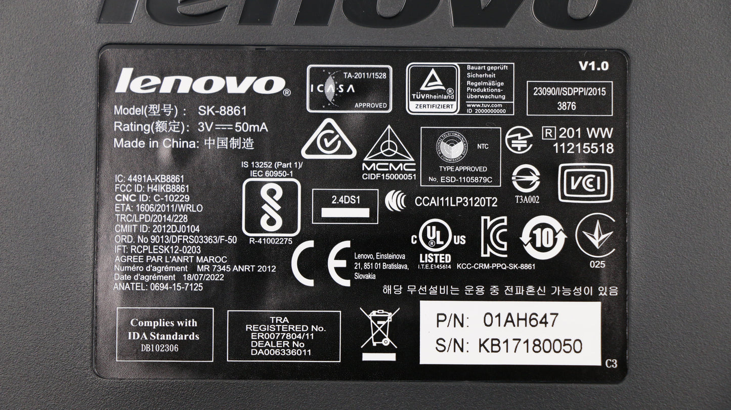 Lenovo Kb Keyboards External - 01AH647