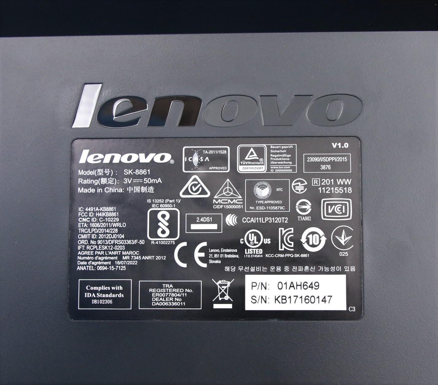 Lenovo Kb Keyboards External - 01AH649