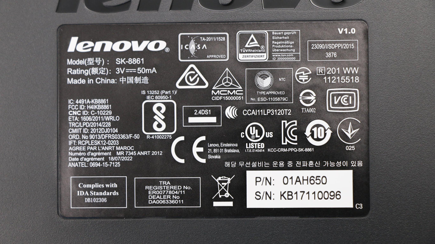 Lenovo Kb Keyboards External - 01AH650