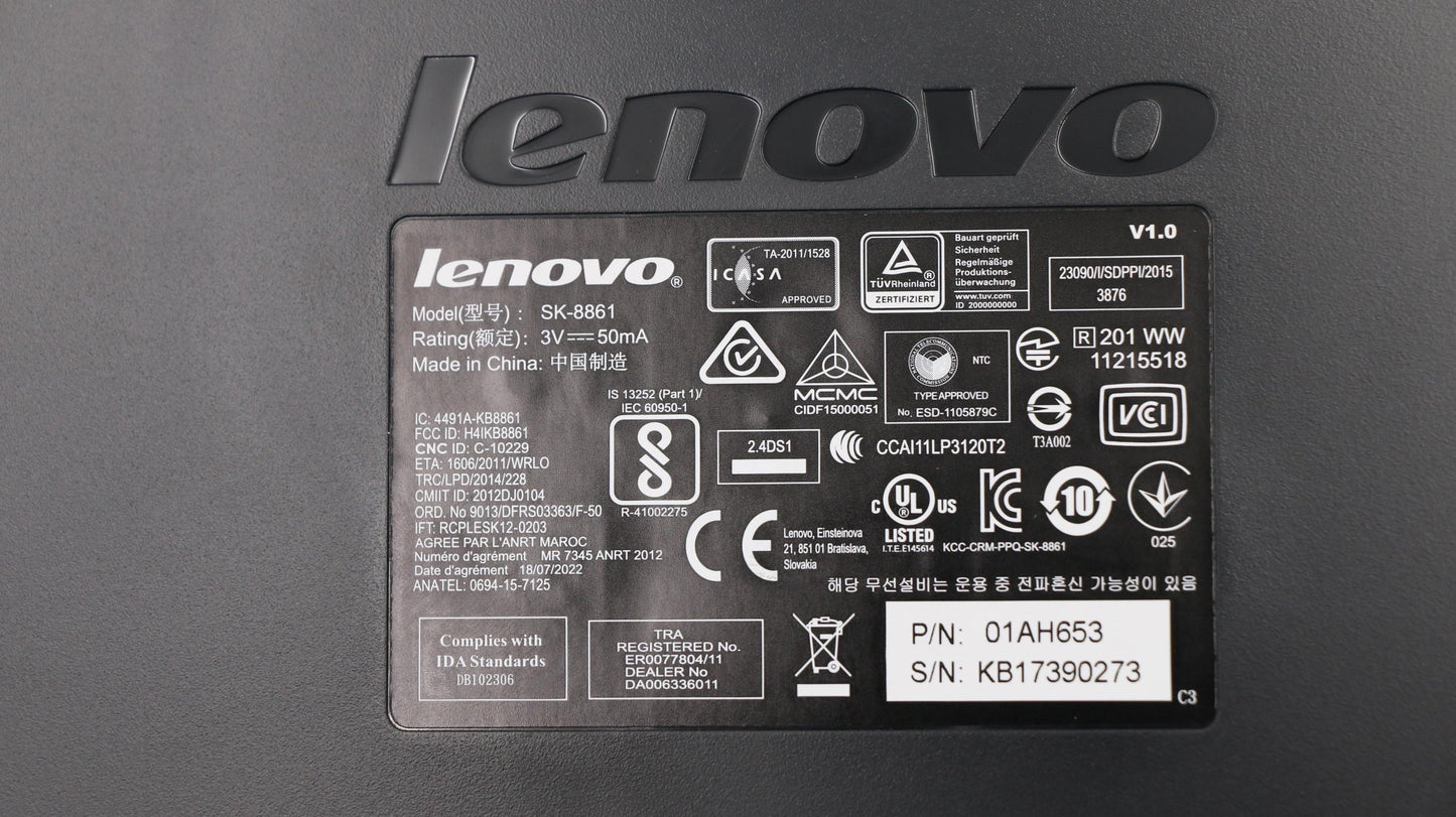 Lenovo Kb Keyboards External - 01AH653