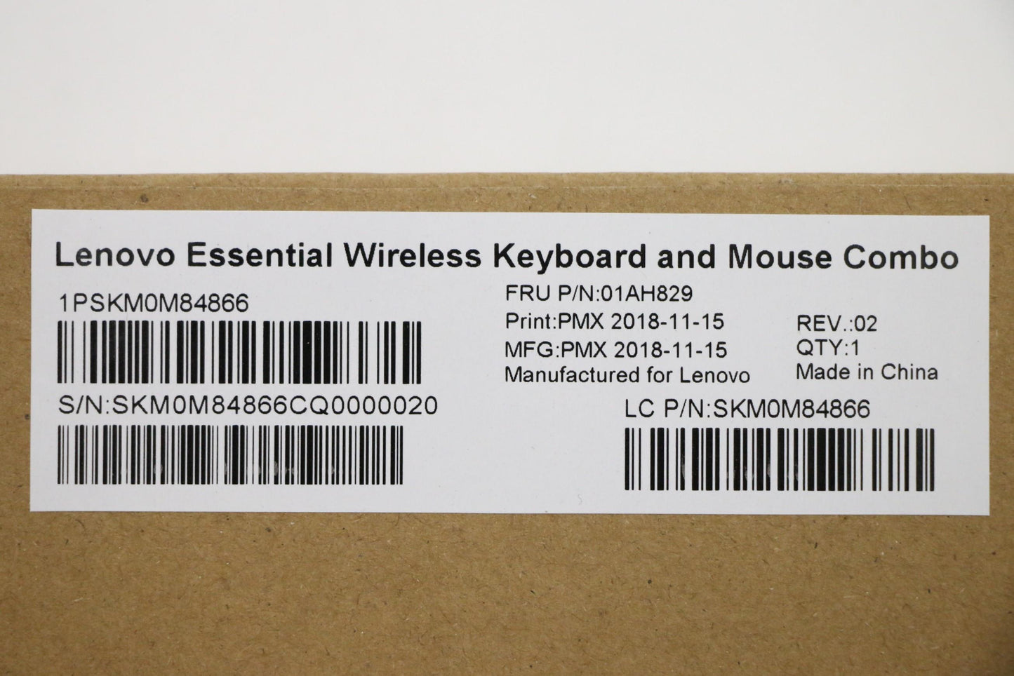 Lenovo Kybmouse Primax Rfbu71 24G Bk - 01AH829
