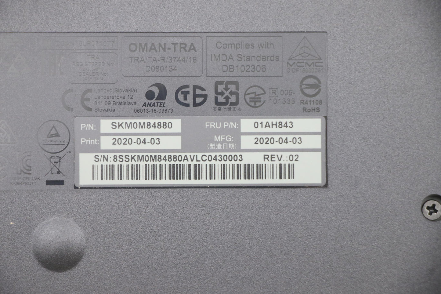 Lenovo Kybmouse Primax Rfbu71 24G Bk - 01AH843