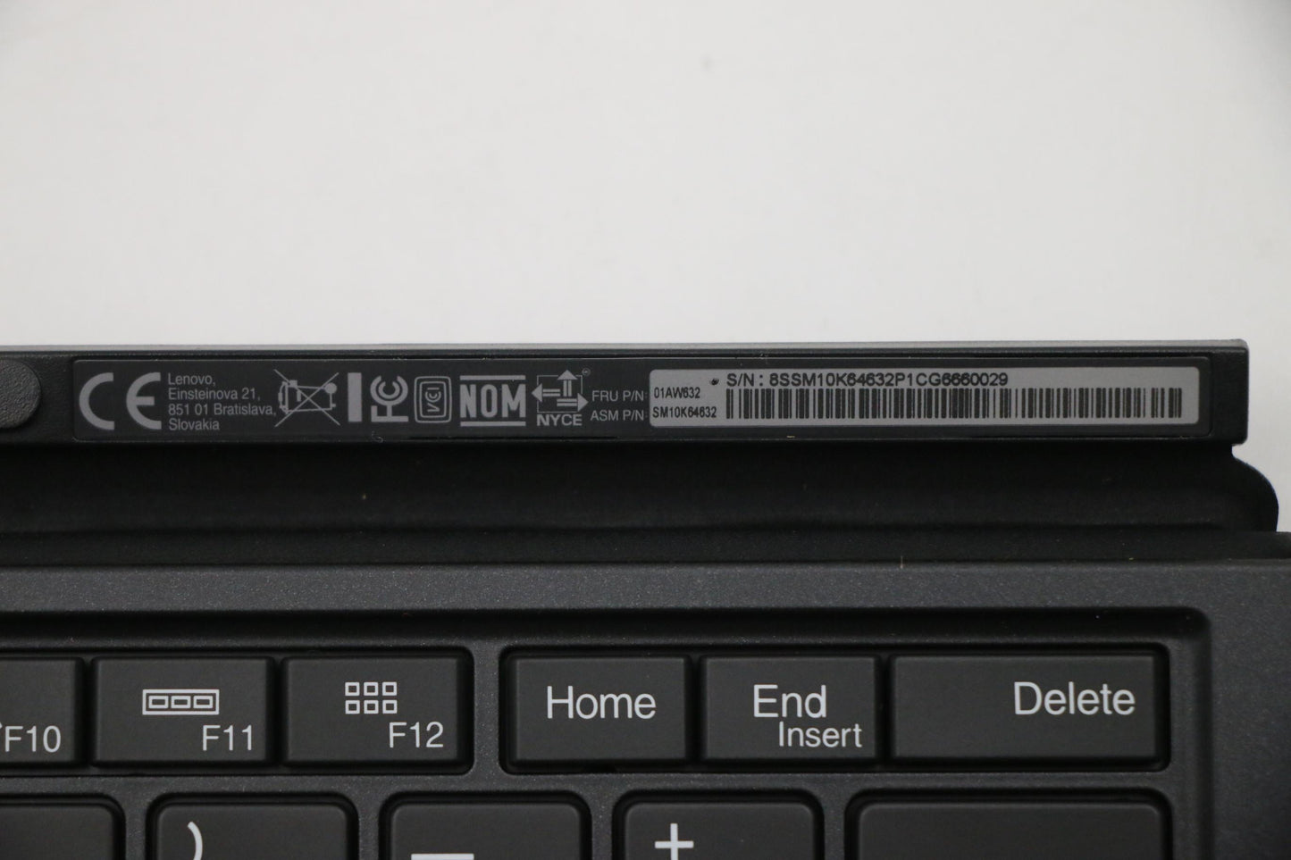 Lenovo X1Tb,Thinkbd,Blk,Kr,Pmx - 01AW632