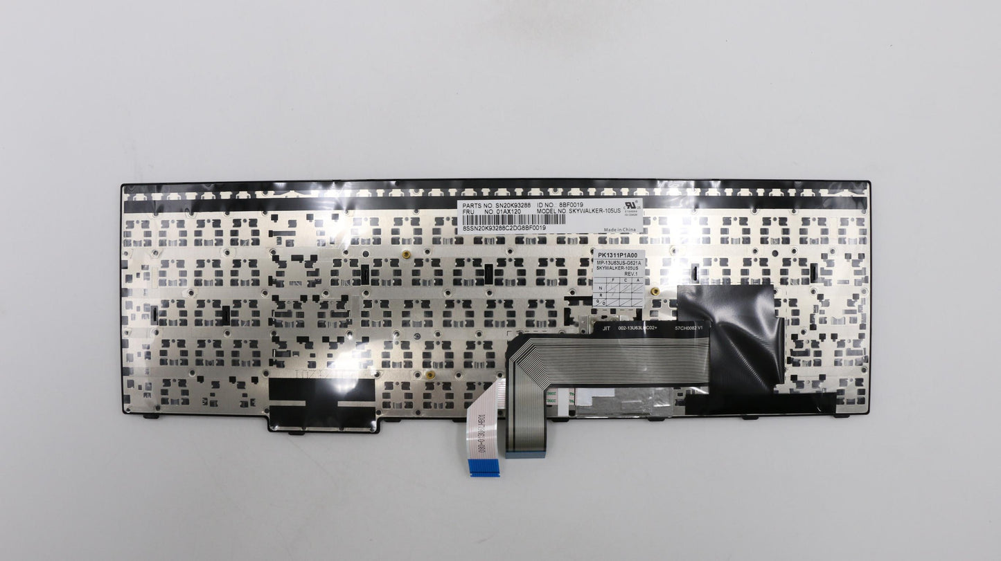 Lenovo Internal Keyboard, USA English, Non-Backlit - 01AX120