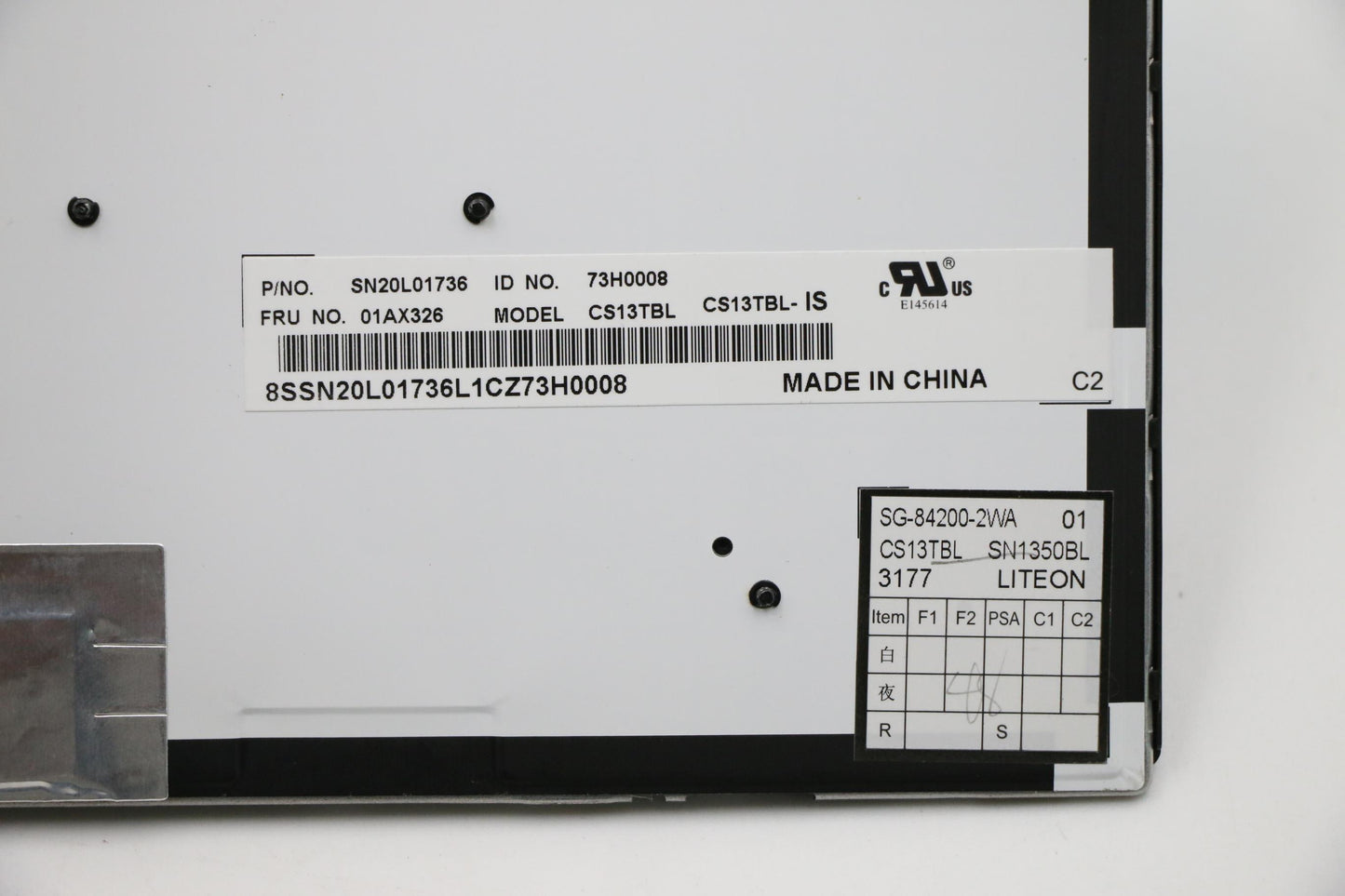 Lenovo Ki Keyboards Internal - 01AX326