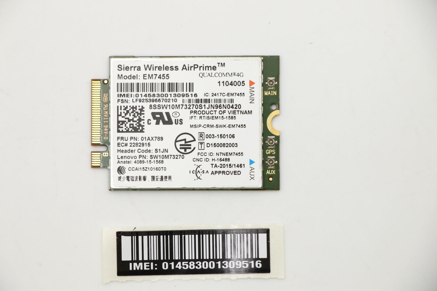 Lenovo Sierra Wireless EM7455 WAN Adapter - 01AX789