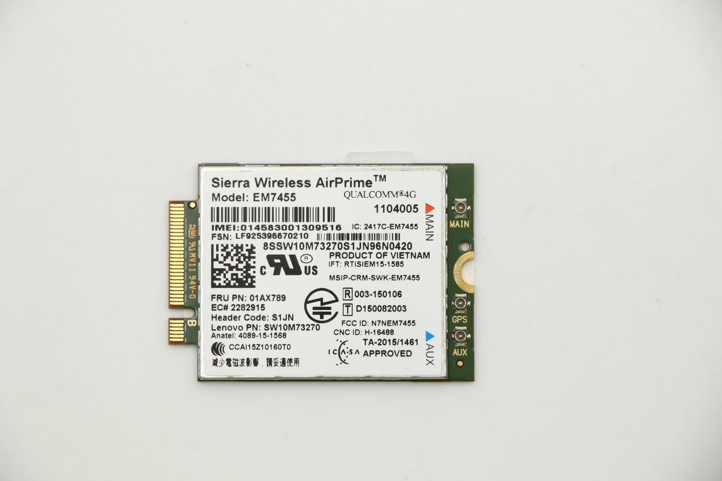 Lenovo Sierra Wireless EM7455 WAN Adapter - 01AX789