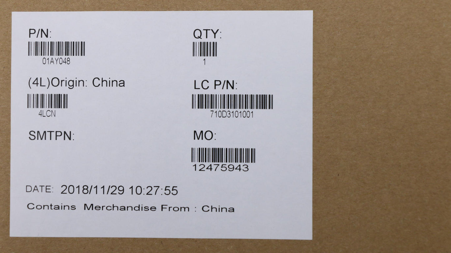 Lenovo CS16 2BCP Glass Panel, Black, Chicony - 01AY048