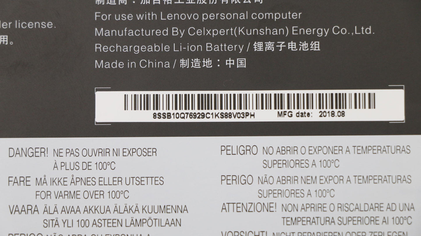 Lenovo Bty Pack Li+ Coslight 4S1P5235 - 01AY969
