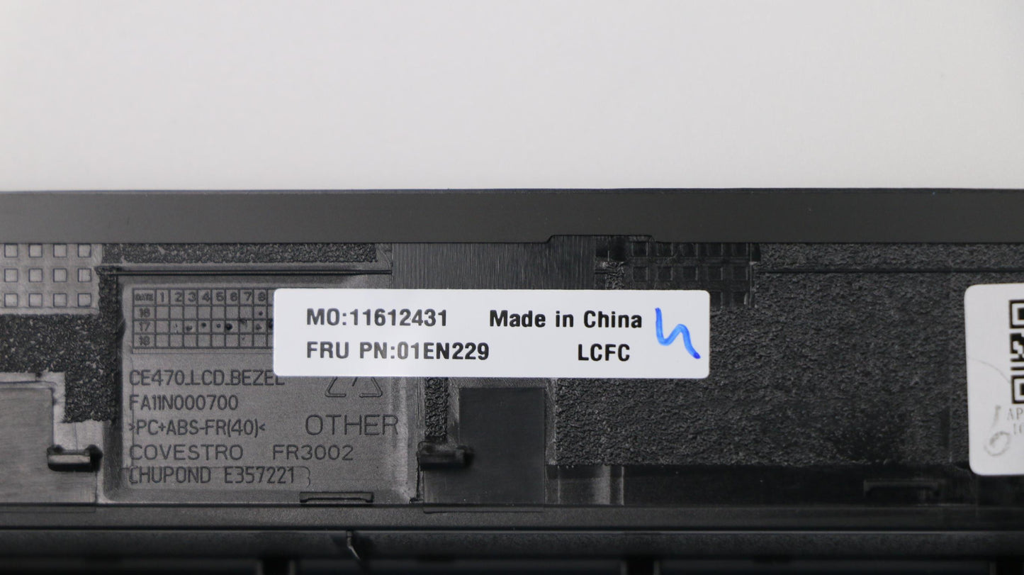 Lenovo LCD Bezel Assembly in Platinum Finish - 01EN229