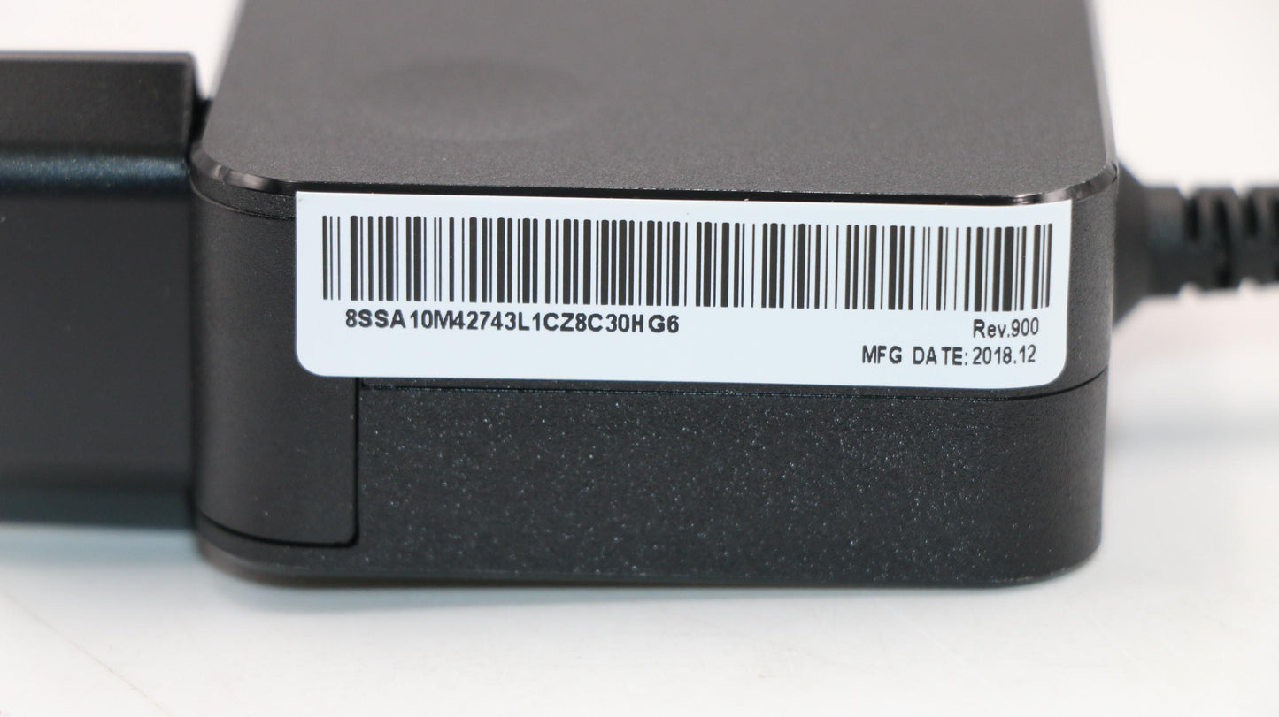 Lenovo AC Adapter, Round, 45W, 2 Pin, COO, Black - 01FR124