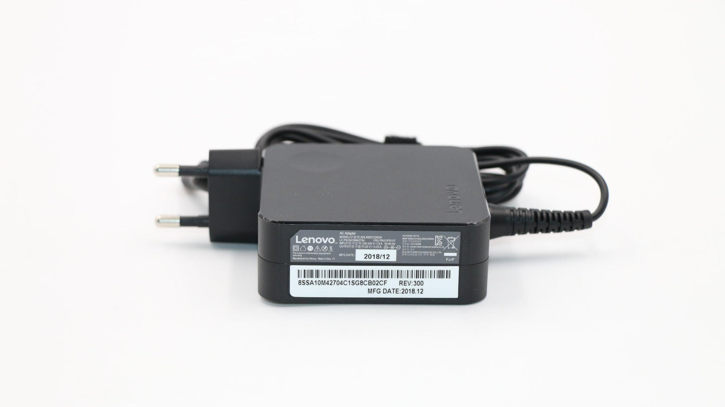 Lenovo - AC_ADAPTER, Round, 65W, 2P, COO, Black - 01FR157