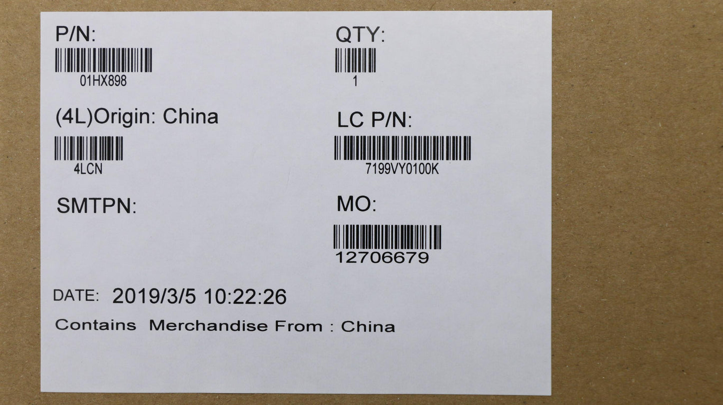 Lenovo System Board, Intel i5-8265U, 8GB RAM, 9560, yTPM2 - 01HX898