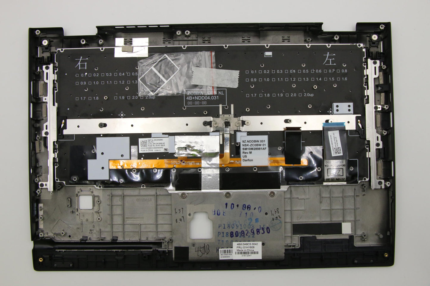 Lenovo C-Cover with Keyboard, USA English, Black, Backlit - 01HY808