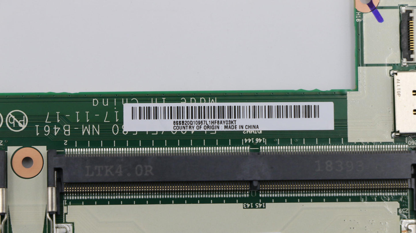 Lenovo System Board, Intel i5-8250U, Windows, NA YT - 01LW375