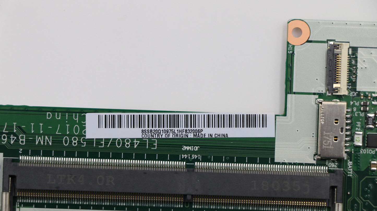 Lenovo El480 Mb Uma 3965U Nok Namt Yt - 01LW389