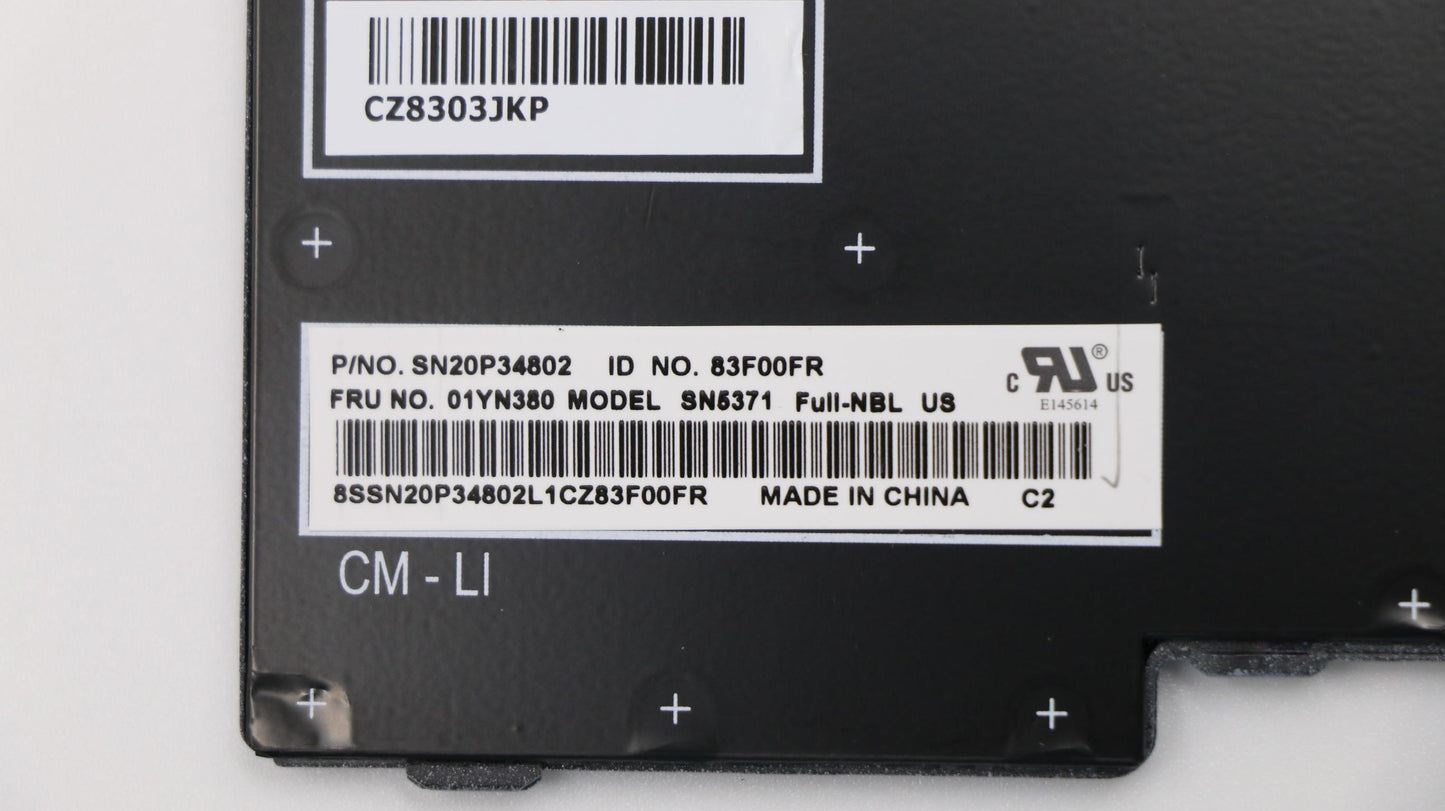 Lenovo Internal Keyboard, English, Silver, Non-Backlit - 01YN380