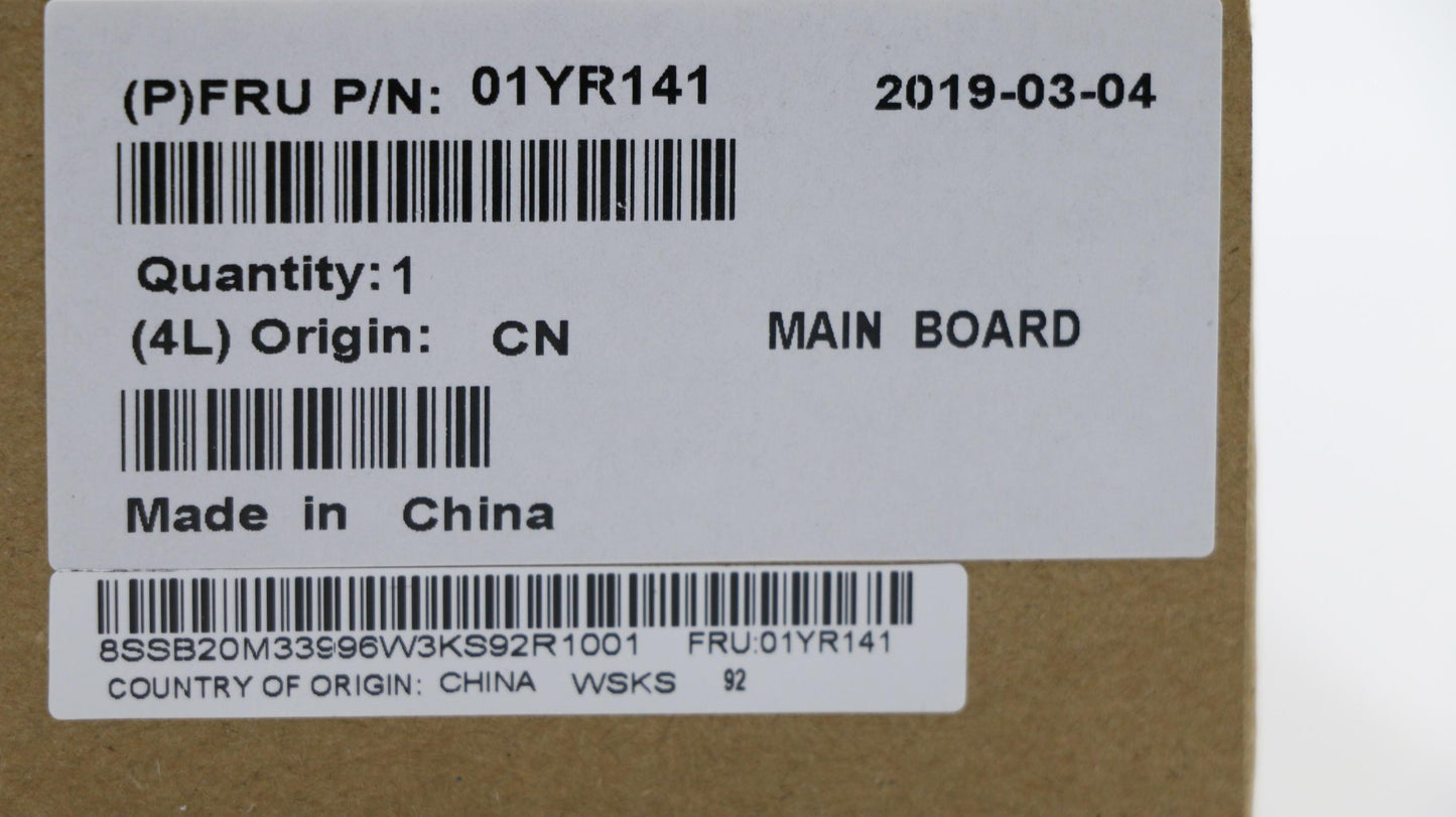 Lenovo System Board, i5-7200U, HDCP, HD, 8GB, TPM2 - 01YR141