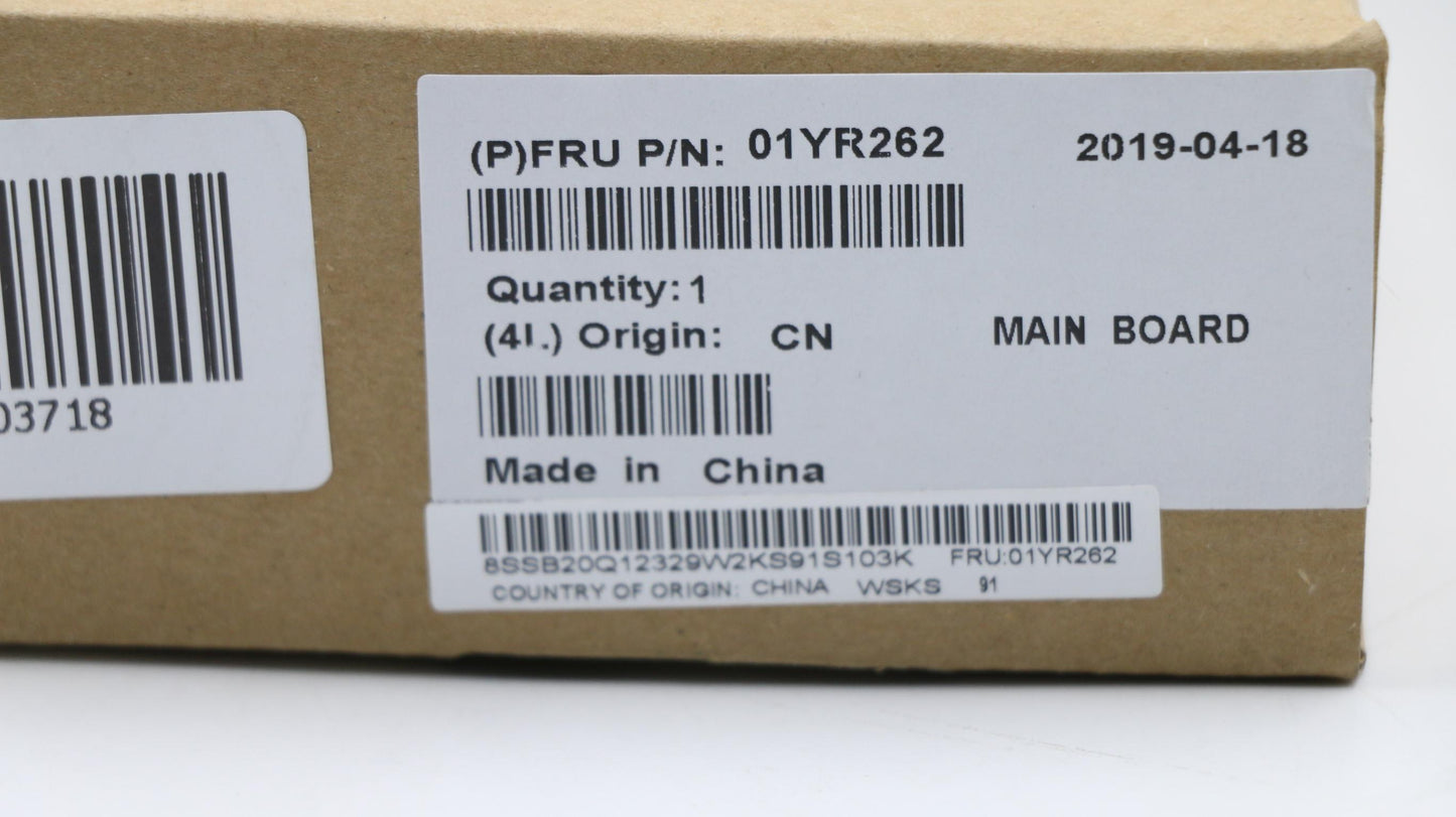 Lenovo System Board, i7-8650U, WIN, Graphics 2GB, AMT, TPM2, vPro - 01YR262