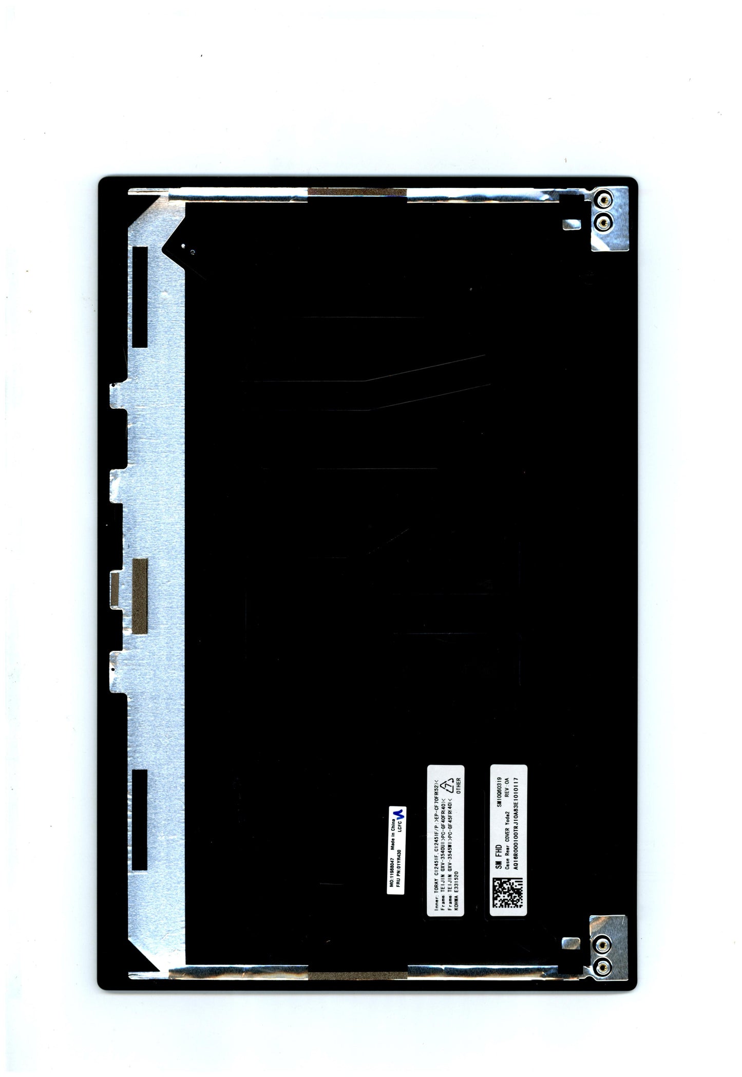 Lenovo Asm Case Rear Cover Sm Black - 01YR430
