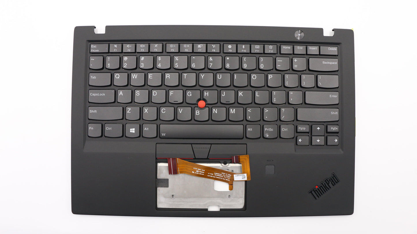 Lenovo C-Cover with Keyboard, USA English, Black, Backlit, with Fingerprint Reader - 01YR573