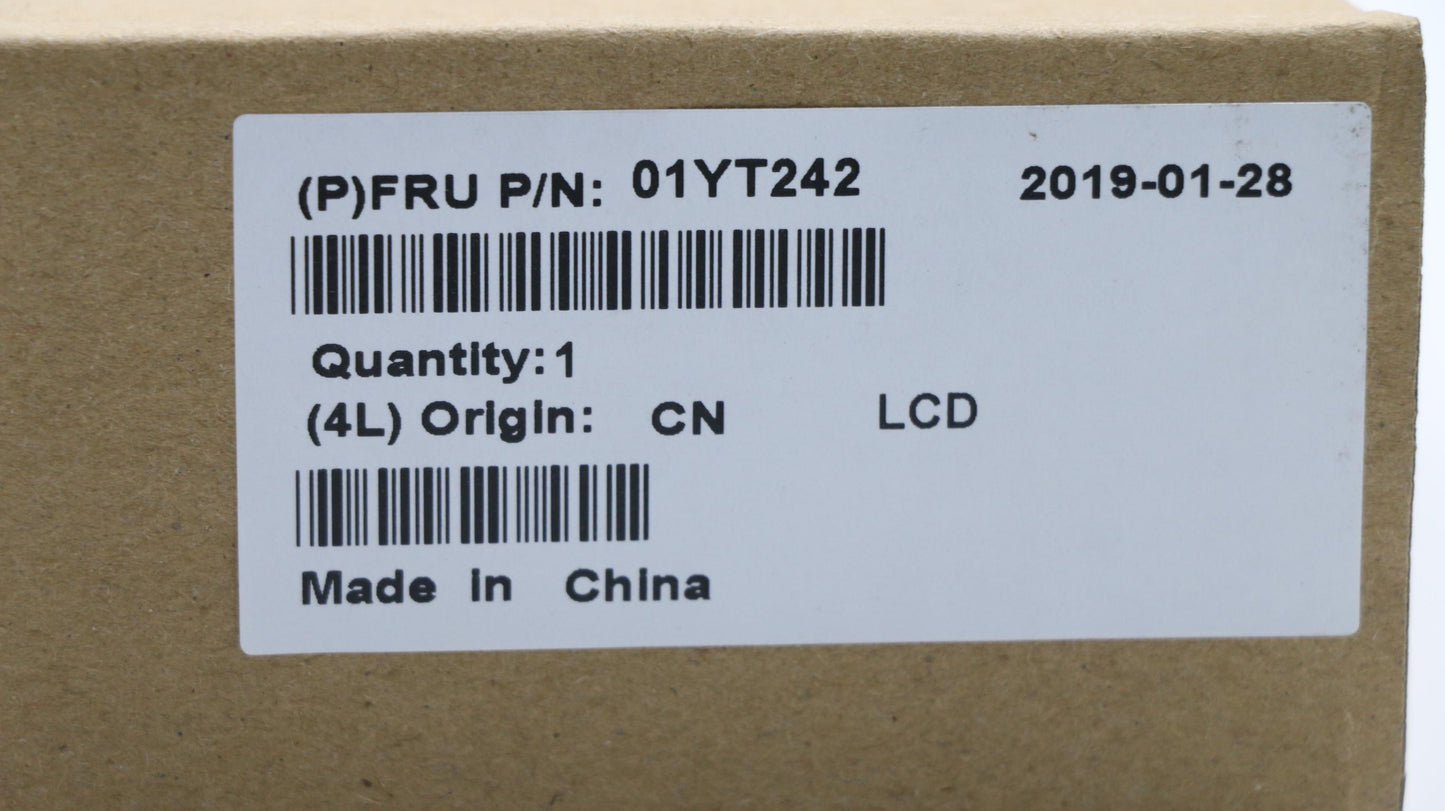 Lenovo LCD Module, Touch Panel, 14" FHD with HD Camera Bezel, LBO + AUO, AES2 - 01YT242