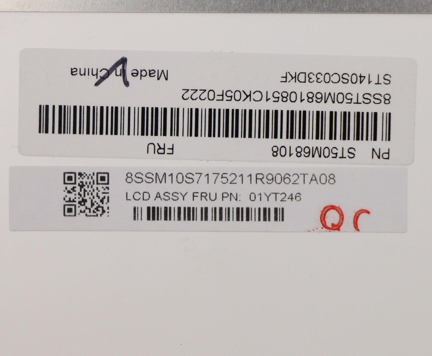 Lenovo 14" QHD Touch LCD Module with AES2, HD Bezel - 01YT246