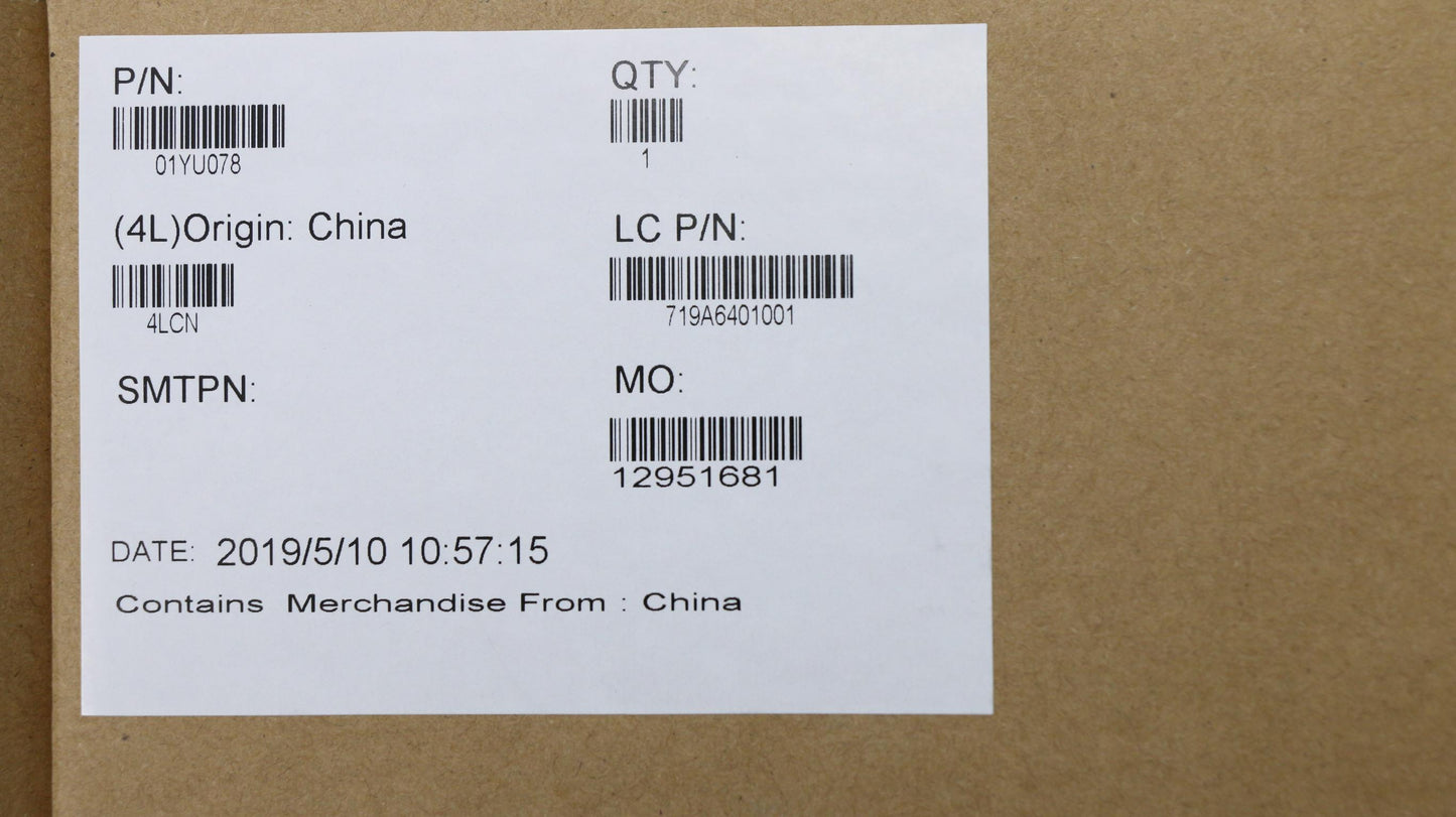 Lenovo FRU CS16 2BCP Large Mylar + ELAN PCB, GS Black, SOVP&MP, Chicony, Solo-2 / Lando-2 - 01YU078