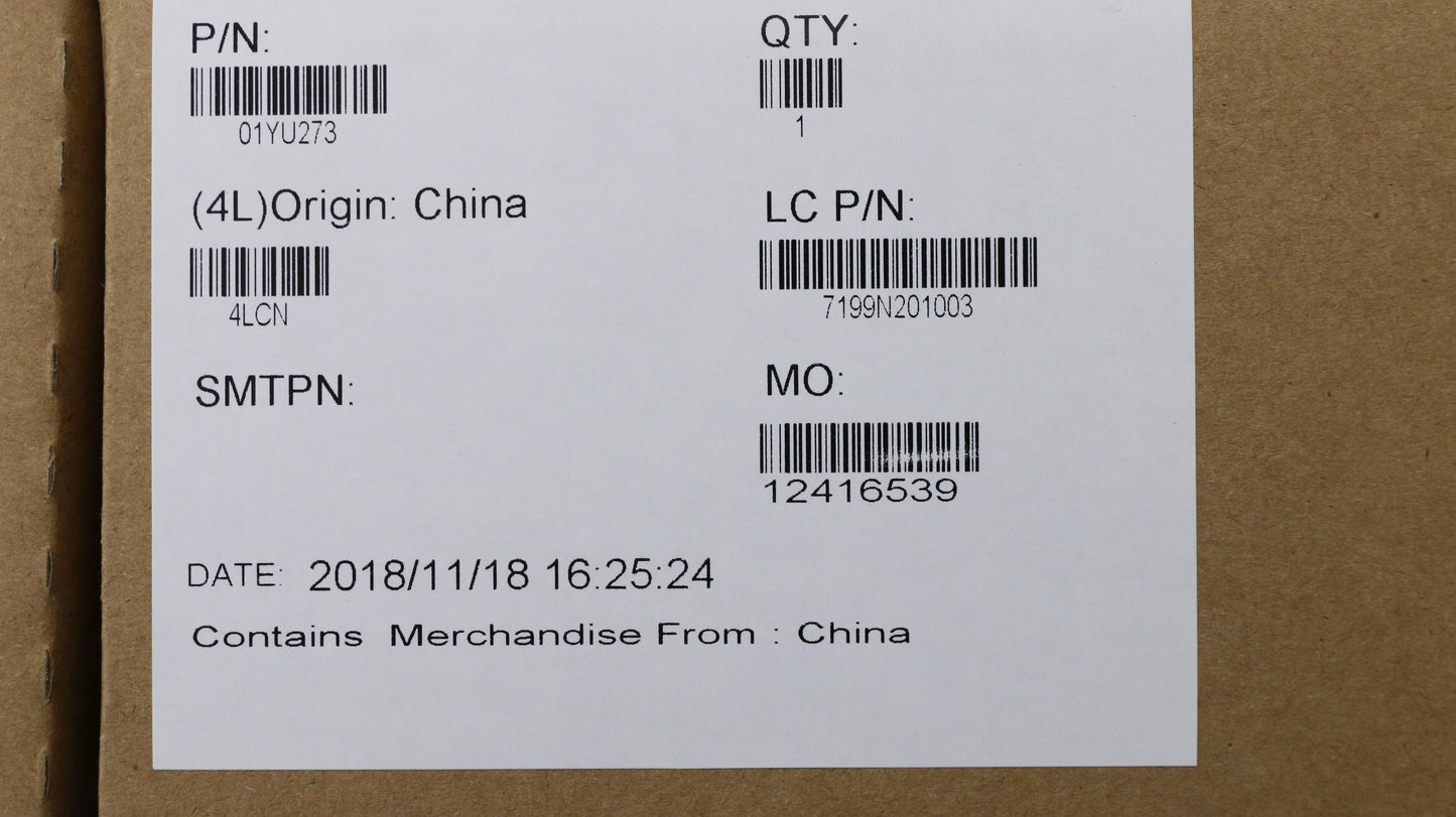 Lenovo Motherboard with i7-8750H, 4GB RAM, TPM - 01YU273