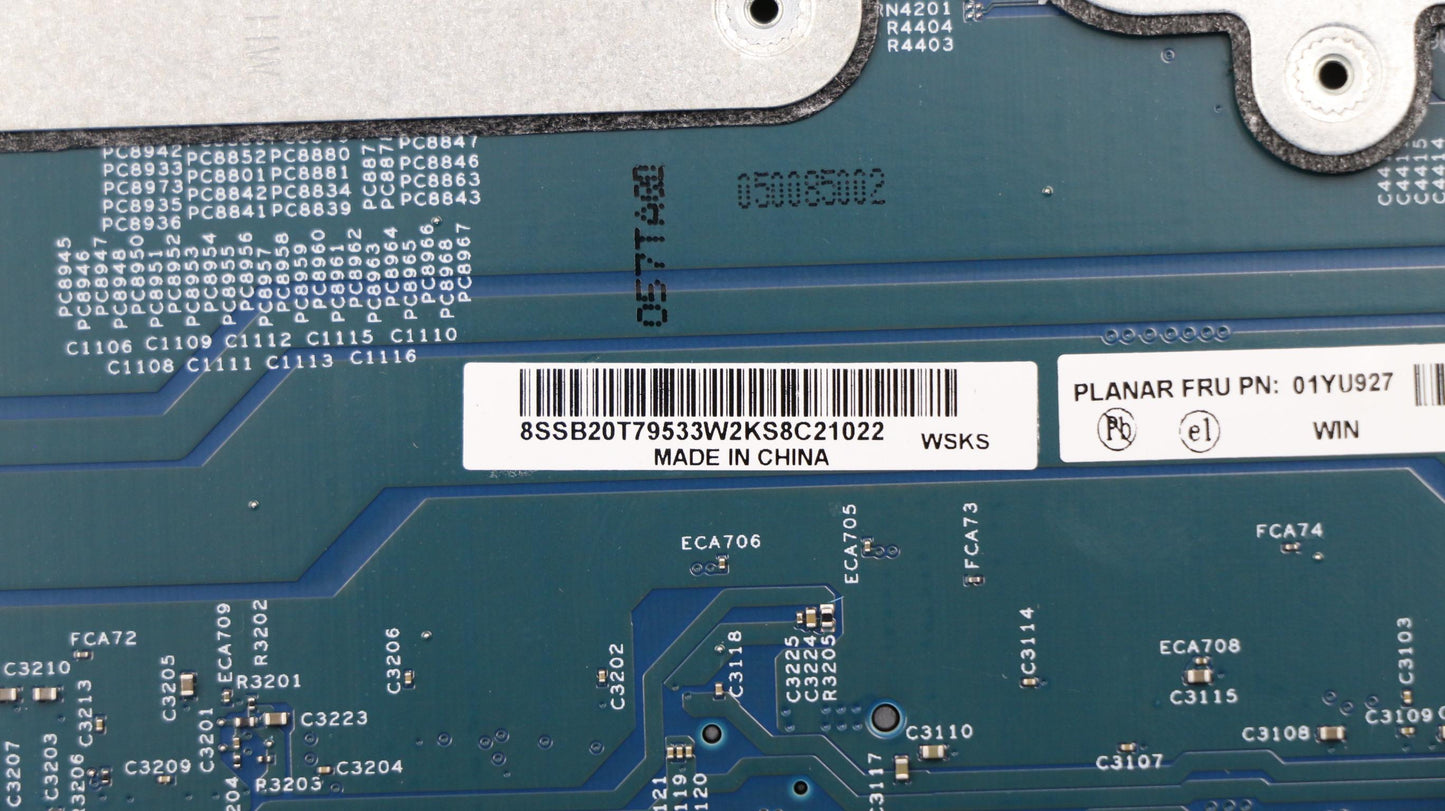 Lenovo Motherboard i5-8400H, NVIDIA N18P-Q1, Windows DPK - 01YU927