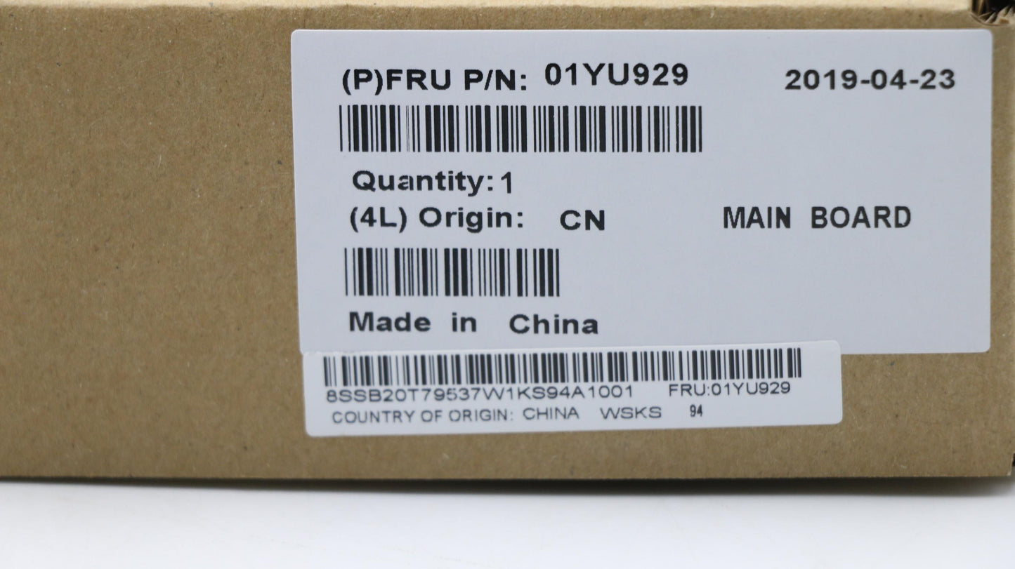 Lenovo Motherboard BDPLANAR WIN, i7-8850H, N18P-Q1, AMT, TPM, vPro - 01YU929