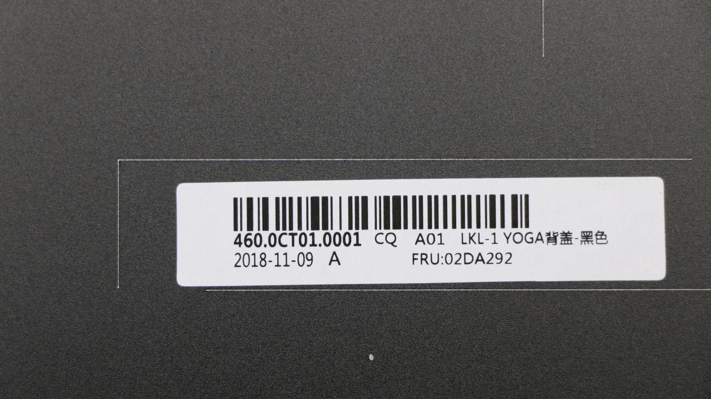 Lenovo LCD A Cover, Yoga, Black - 02DA292