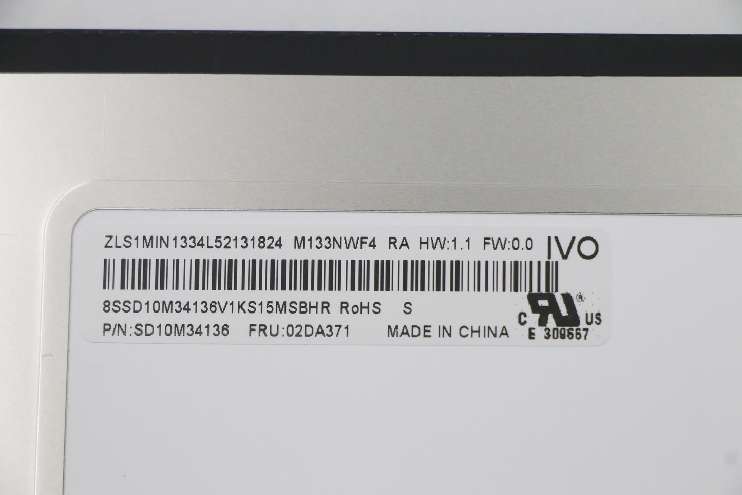 Lenovo IVO Display, 13.3", FHD, IPS, 250 nits - 02DA371