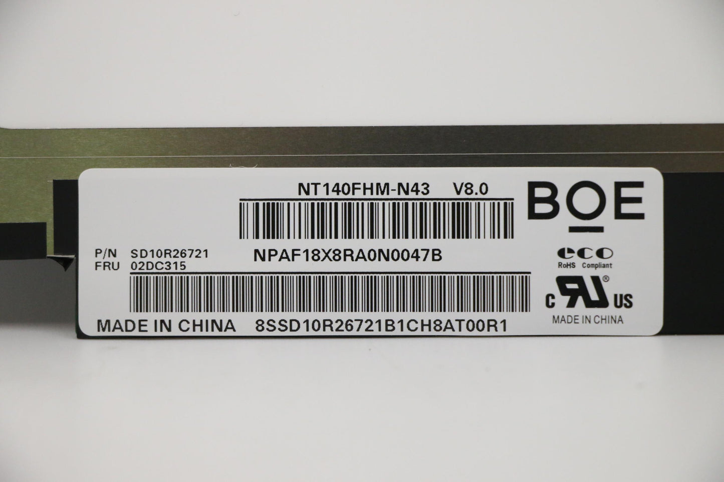 Lenovo DISPLAY, 14", FHD, Anti-Glare, TN - 02DC315