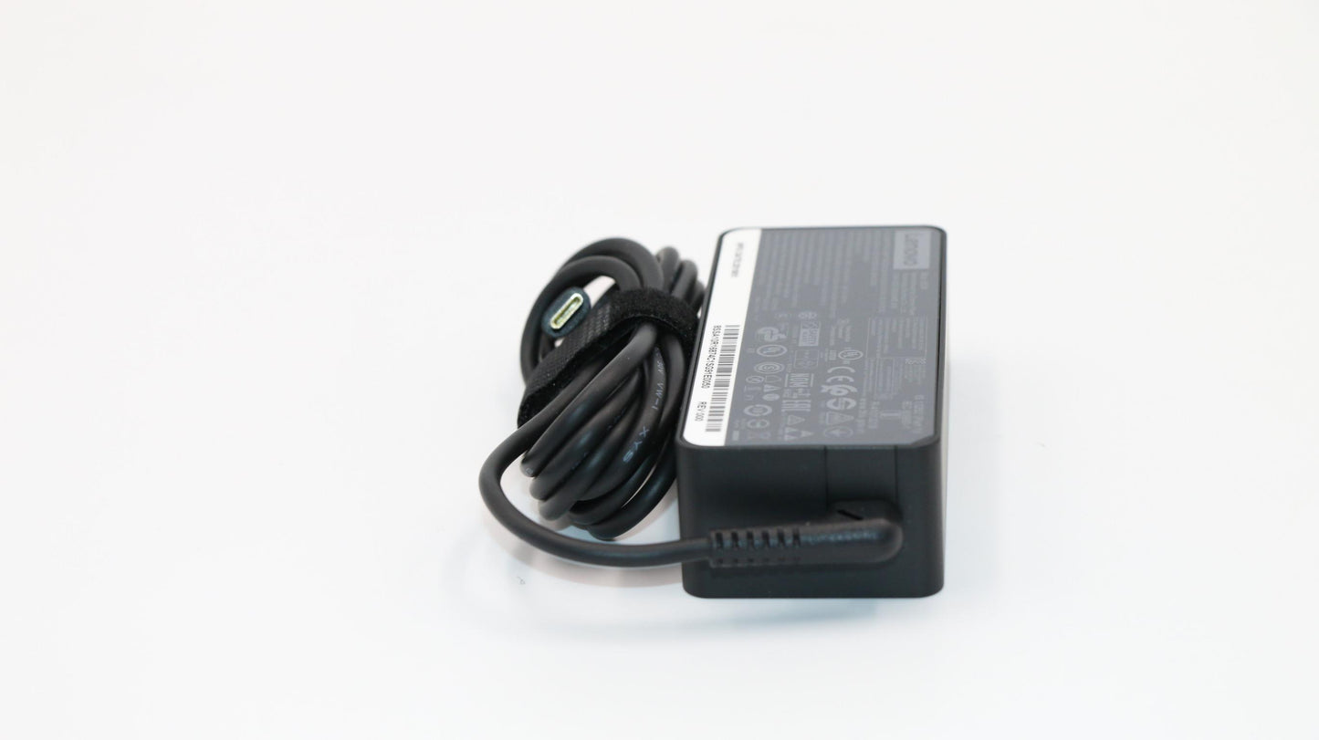 Lenovo 65W USB-C Power Adapter, 3-Prong, Black - 02DL128
